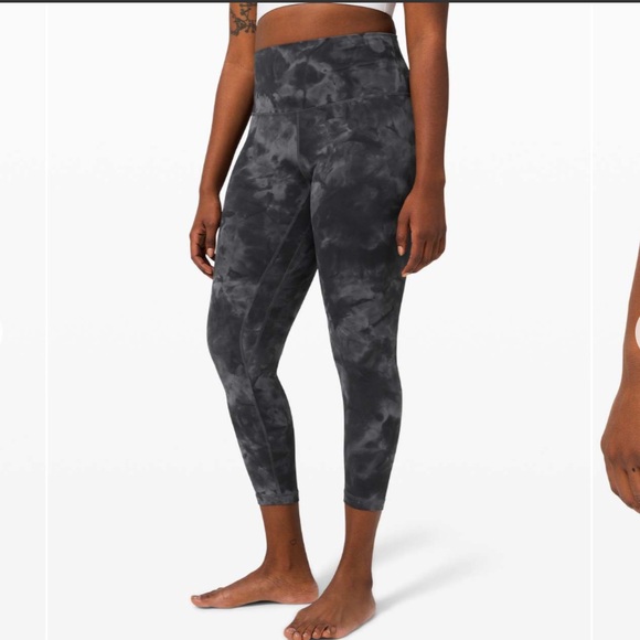 NWT Lululemon Align leggings 25" in Diamond Dye Pitch Grey Graphite Grey - Picture 1 of 7